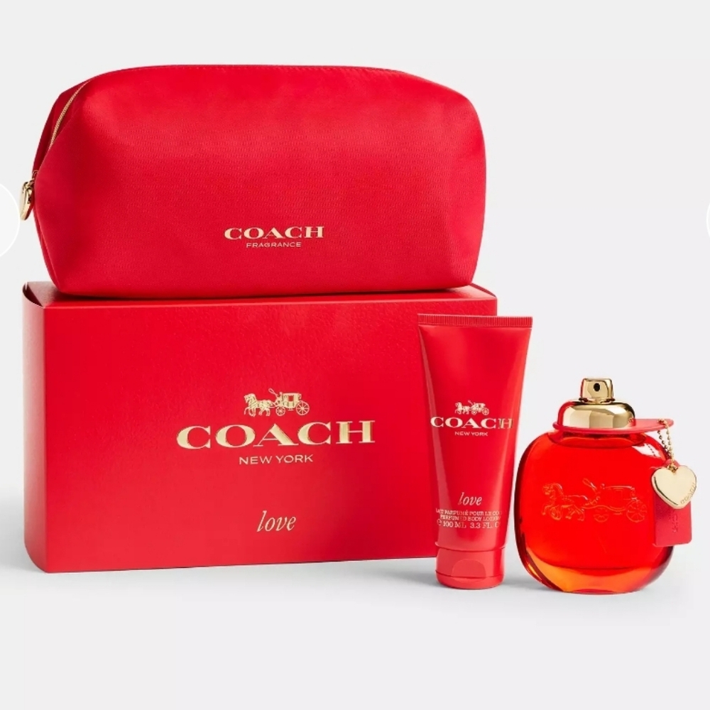 Coach Love Eau De Parfum 3 Piece Pouch Set